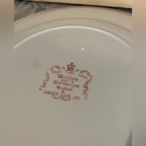 VTG Set of 2 Barker Bros Royal Tudor Ware Waltham 10" Plates Pair Transferware - Picture 9 of 14